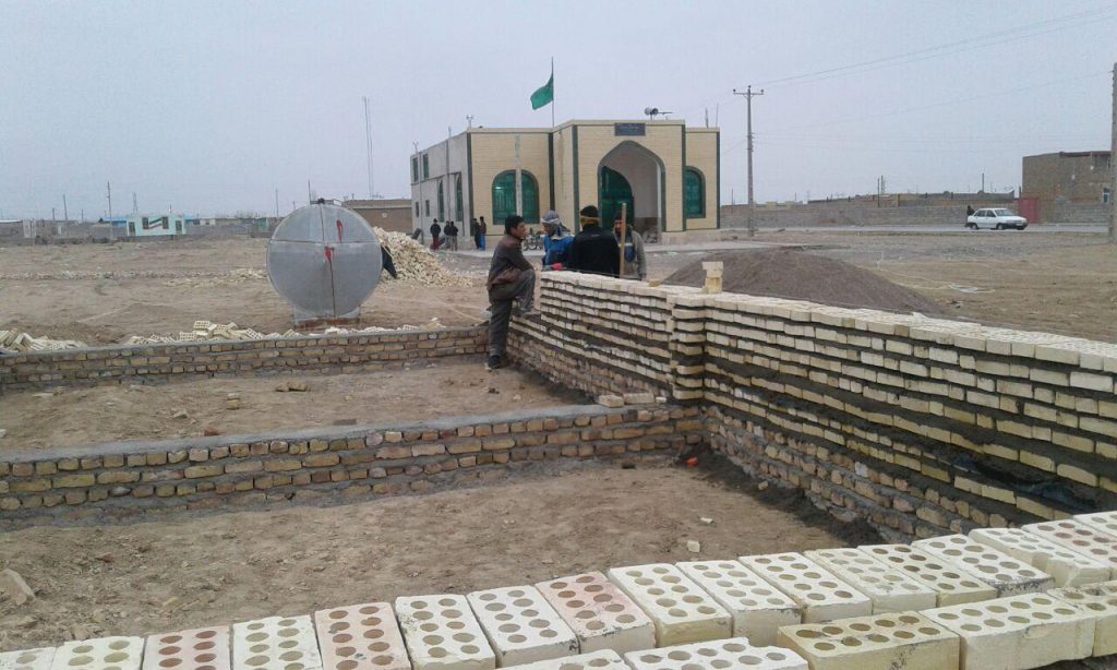 مرحله دوم ساخت سرویس های بهداشتی مسجد روستایی شهرستان سرخس